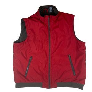 Chaps Vest Red Men's XXL Fall Winter Zipper